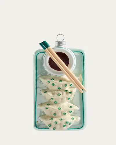 Cody Foster & Co Dumplings Ornament In Green
