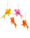 Cody Foster & Co. Fanciful Goldfish 4 Assorted Ornaments In Multicolor