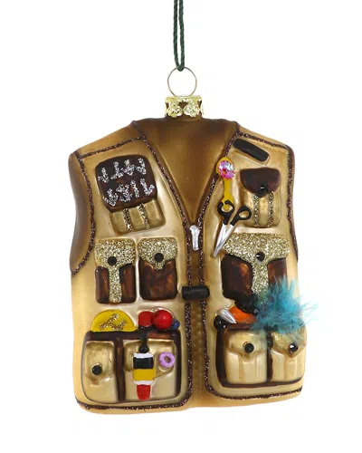 Cody Foster & Co. Fly Fishermans Vest Ornament In Multicolor