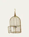 Cody Foster & Co Gilded Birdcage Christmas Ornament In Brown