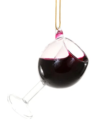 Cody Foster & Co. Glass Of Wine: Cabernet Ornament In Multi