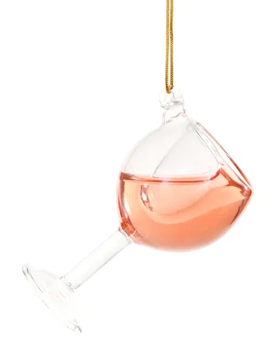 Cody Foster & Co. Glass Of Wine Ornament In Multicolor