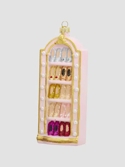 Cody Foster & Co Glass Shoe Closet Ornament In Gold