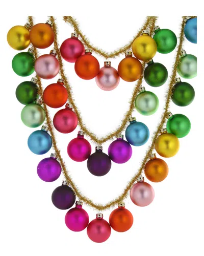 Cody Foster & Co. Gold Glass Garland-large Ball In Multi