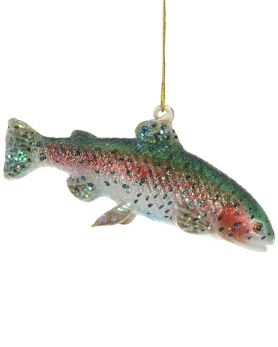 Cody Foster & Co. Handmade Rainbow Trout Ornament In Green