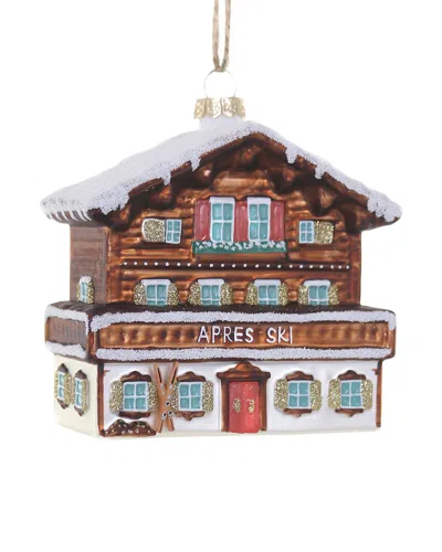 Cody Foster & Co. Handmade Ski Challet Ornament In Multi