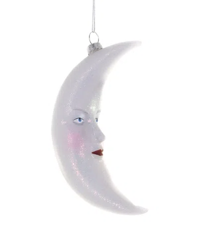 Cody Foster & Co. Handmade Winter Moon Ornament In White