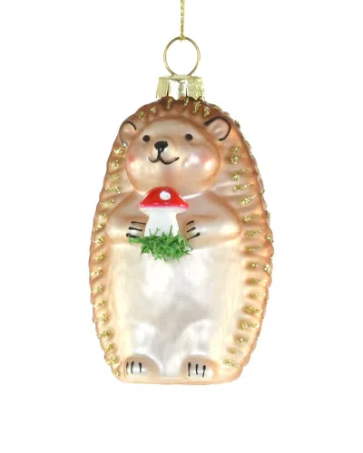 Cody Foster & Co. Handmade Woodfiel Hedgehog Ornament In Brown