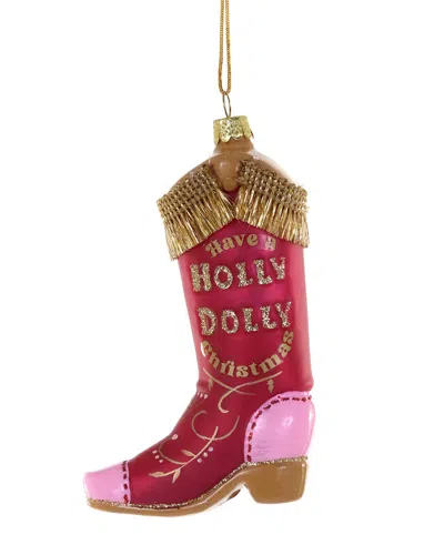 CODY FOSTER & CO. HAVE A HOLLY DOLLY BOOT ORNAMENT