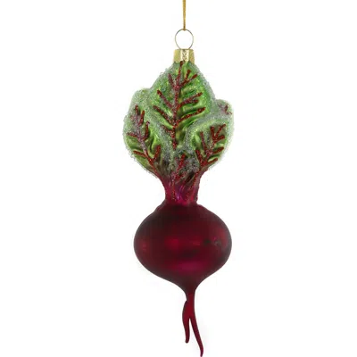 Cody Foster & Co. Heirloom Beet Glass Ornament In Red