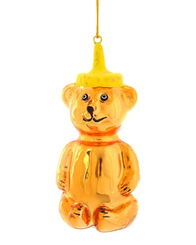 Cody Foster & Co. Honey Bear Ornament In Yellow