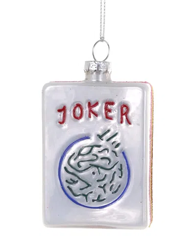 Cody Foster & Co. Joker Mahjong Tile Ornament In White