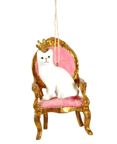 Cody Foster & Co. Kitten Queen Resin Ornament In Multi