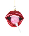 Cody Foster & Co. Lips With Sucker Ornament In Multi