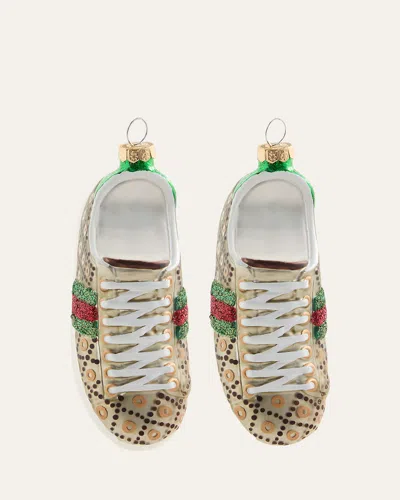 Cody Foster & Co Luxe Sneaker Christmas Ornament In Neutral