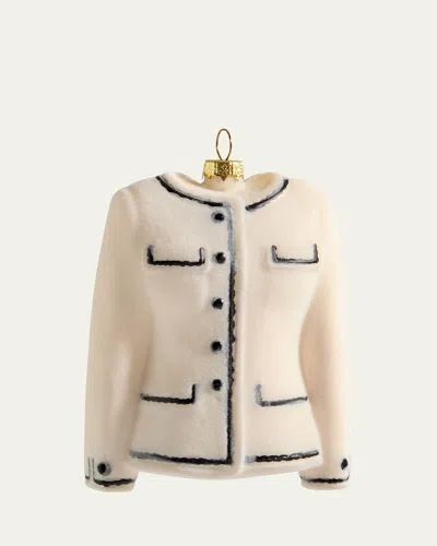 Cody Foster & Co Luxe Tweed Jacket Christmas Ornament In Multi