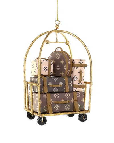 Cody Foster & Co. Luxury Hotel Luggage Ornament In Multicolor