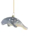 Cody Foster & Co. Manatee Ornament In Blue