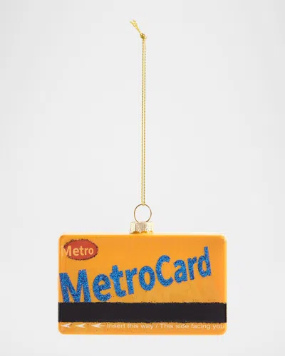 Cody Foster & Co Metro Card Christmas Ornament In Orange