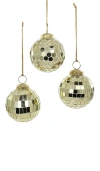 Cody Foster & Co Mirrorball Ornaments Set Of 3 In Multi