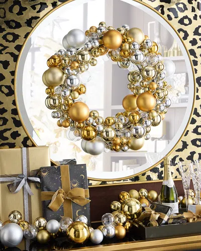Cody Foster & Co New Traditional Two-tone Wreath, 30" In Gold