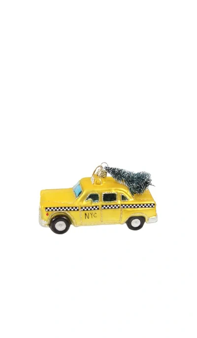 Cody Foster & Co Nyc Taxi Ornament In Yellow