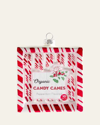 Cody Foster & Co Organic Candy Canes Christmas Ornament In Red