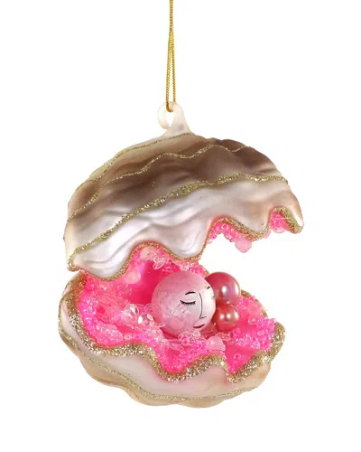 Cody Foster & Co. Oyster With Pearl Ornament In Pink