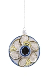 Cody Foster & Co. Plated Oyster Glass Ornament In Multi