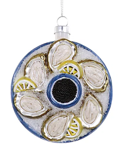 Cody Foster & Co. Plated Oyster Ornament In Multi