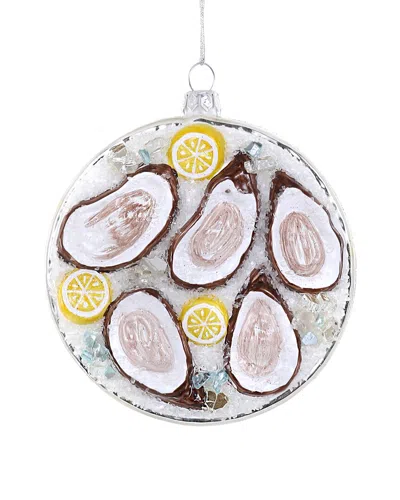 Cody Foster & Co. Plated Oysters On Ice Ornament In Multi