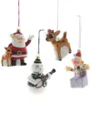 Cody Foster & Co. Retro Rudolph Characters 4 Assorted Ornaments In Multicolor