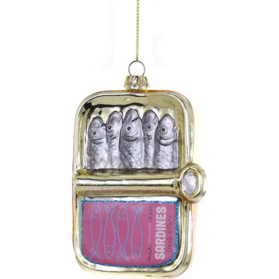 Cody Foster & Co. Sardines Glass Ornament In Multi