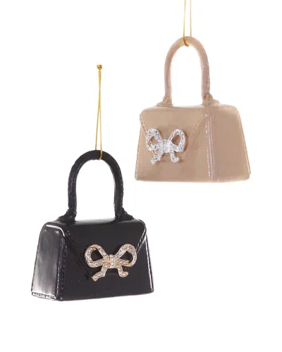 Cody Foster & Co. Set Of 2 Handmade Bow Bag Ornaments In Multi