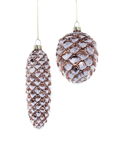 Cody Foster & Co. Set Of 2 Handmade Pinecones Ornaments In Multi
