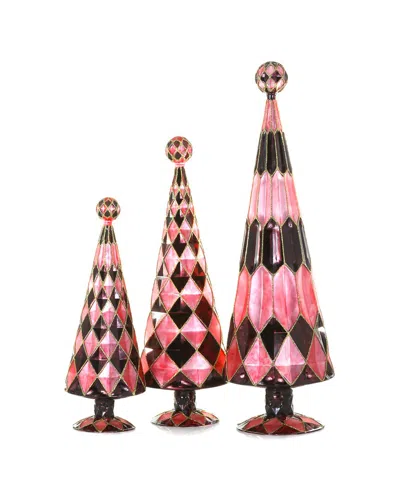 Cody Foster & Co. Set Of 3 Handcrafted Gemstone Trees In Multi