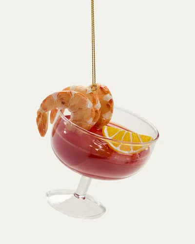Cody Foster & Co Shrimp Cocktail Ornament In Orange