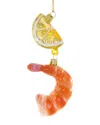 Cody Foster & Co. Shrimp Cocktail Ornament In Orange
