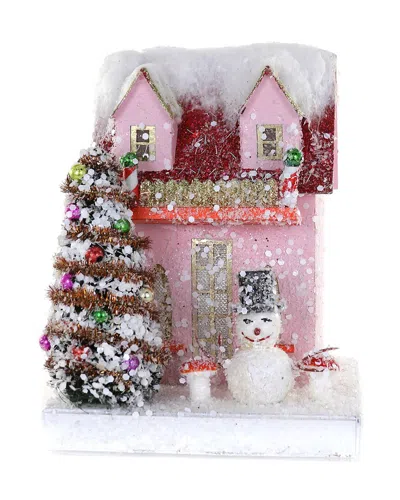 Cody Foster & Co. Snowman Cottage Holiday House In Multicolor