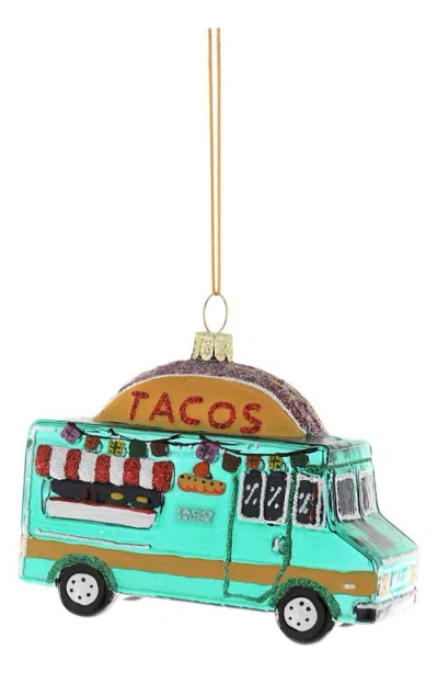 Cody Foster & Co. Taco Truck Glass Ornament In Multi