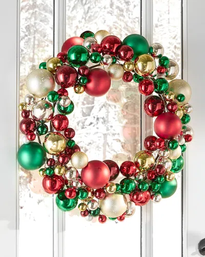 Cody Foster & Co Traditional Christmas Ornament Wreath In Multi