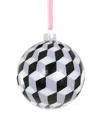 Cody Foster & Co. Tumbling Block Bauble Black Medium Ornament