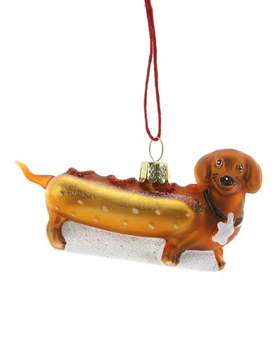 CODY FOSTER & CO. WEINER PUP HOT DOG ORNAMENT