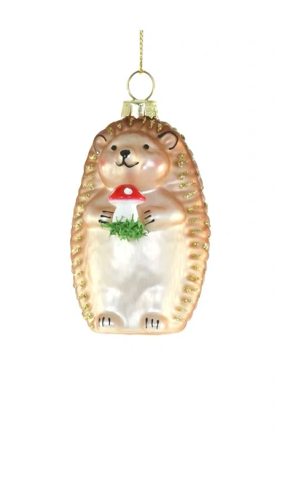 Cody Foster & Co Woodfield Hedgehog Ornament In Neutral