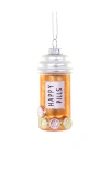 Cody Foster & Co Happy Pills Ornament In Orange