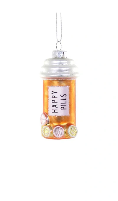 Cody Foster & Co Happy Pills Ornament In Orange