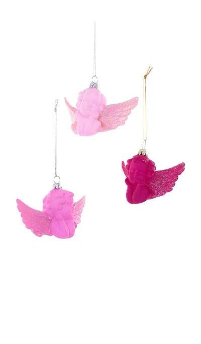 Cody Foster & Co Wee Cherubs Ornament Set Of 3 In N,a