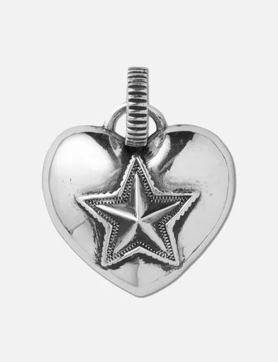 Cody Sanderson Heart And Sheriff Star Pendant In Silver/银色/銀色/실버/シルバー