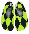 Coéga Coega Neon &amp; Black Pool And Beach Shoes In Green