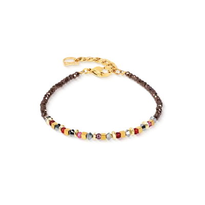 Coeur De Lion Armband Golden Whisper Braun-rot